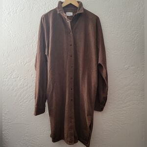 Vintage Michele Lamy Collar Long Sleeve Cotton Dress Size Large
